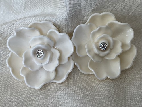 Vintage clip earrings - clip-on,