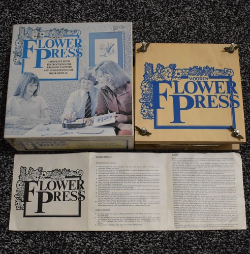 Vintage wooden flower press - vintage,