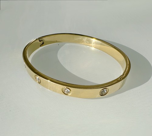 Stainless steel gold cubic - stainless,