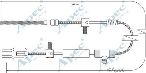 Handbrake cable parking rear - cable,