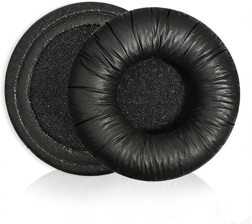 Black leather ear pads - black, for