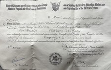 MASONIC: Vintage Knight Templar Certificate 