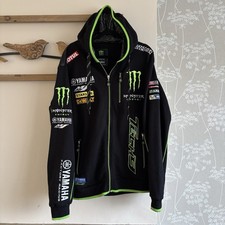 YAMAHA Factory Racing Tech3 Monster Energy Drink Black Hoodie Hoody Size Large