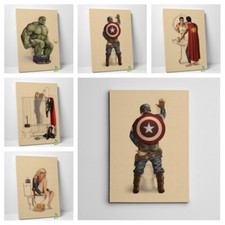 Funny Superheroes in Bathroom
