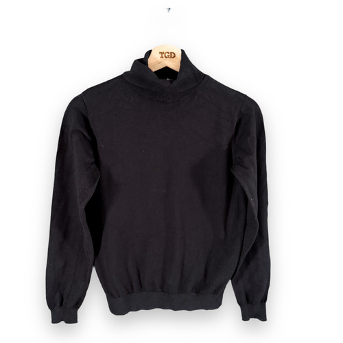Ladies black turtleneck jumper - ladies,