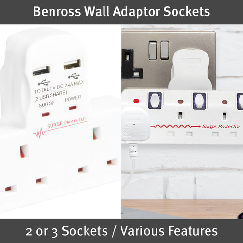 Benross wall adaptor - wall, sockets