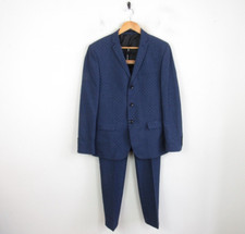 Ben Sherman Men's 2 Piece Smart Blue Spotted Suit - Chest 40" Regular W34"