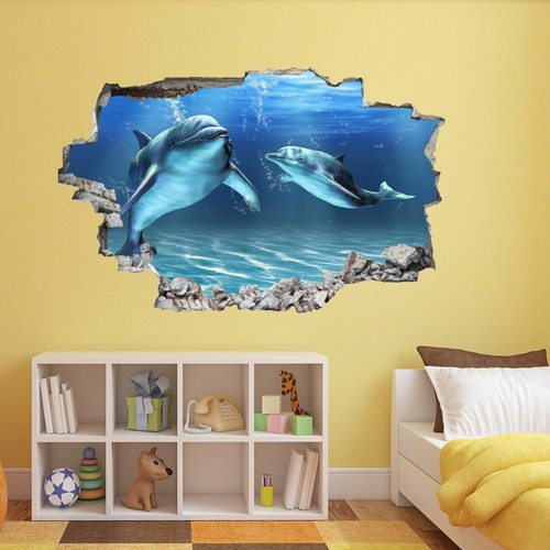 Dolphins sea wall art sticker - wall,