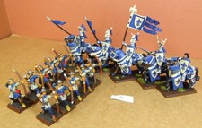 Warhammer Mounted Bretonnian Knights x5 + Archers x10  - plastic - Lot BW4 (BW)
