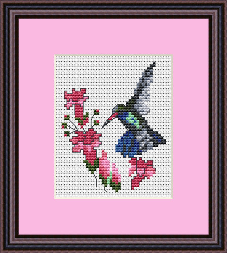 Np114 hummingbird flowers - &,