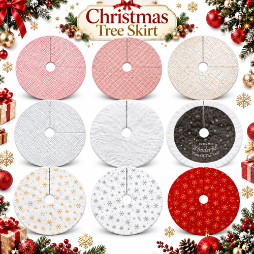 Round christmas tree skirt - tree,