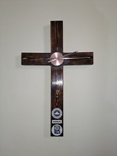 Church Clock - "The Lord is with us all the time" Cross Clock 3ft(h) x 2ft(w)