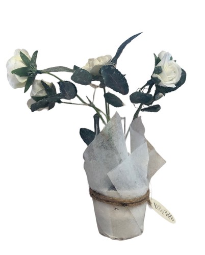 Artifical roses 22cm frosted - artifical,