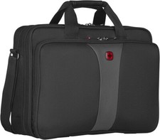 Wenger Laptop Bag 16'' Double-Gusset Laptop Briefcase 600648 Black Briefcase Bag