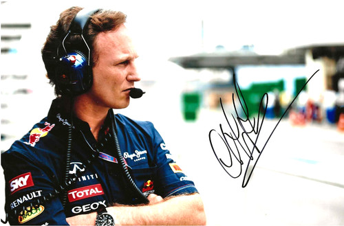 Christian horner signed 12x8 - signed,