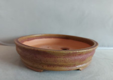 NEW TERRACOTTA / STONEWARE GLAZED HAND THROWN CERAMIC BONSAI POT