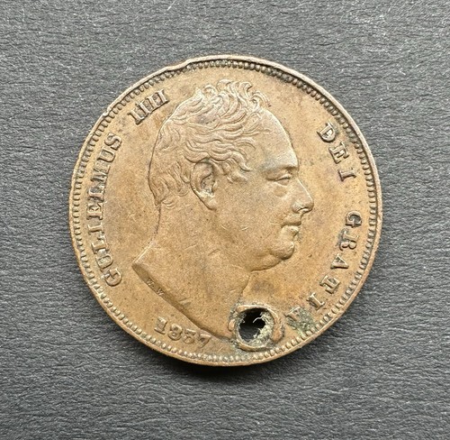 King william farthing 1837 - william, iv