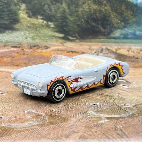 Hot wheels 1956 corvette - corvette, grey