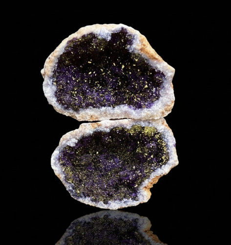 Crystal geode pair with - crystal,