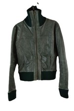 HELIUM Green Leather Jacket