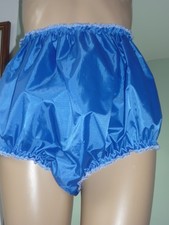 SISSY NOISY  ROYAL BLUE RIPSTOP FULL BUM PANTIES NAPPY COVER ADULT BABY 32-46"