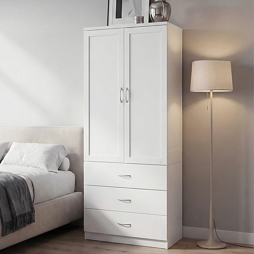 Tall wooden door - door, wardrobe