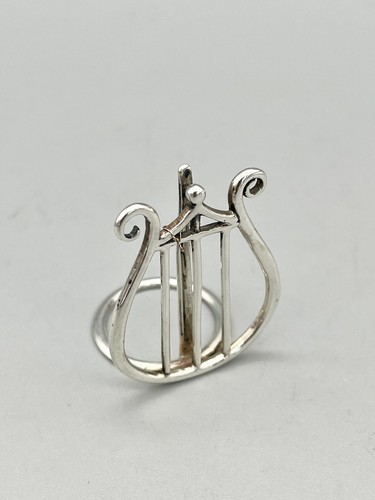 Victorian sterling silver lyre - sterling,