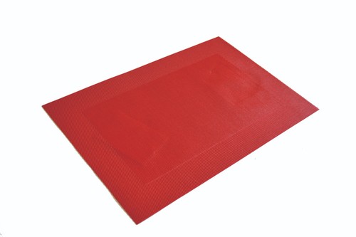 Red border placemat - red,