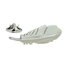 Rhodium Plated Birds Feather