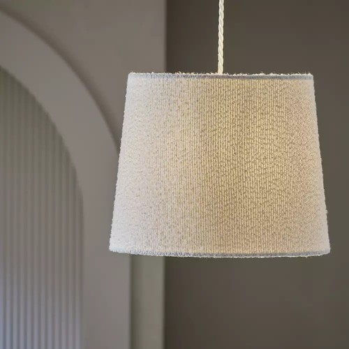 Boucle lampshade ceiling light - boucle,