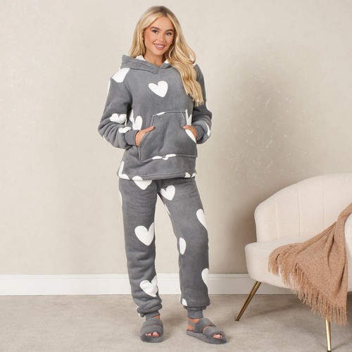 Ladies fleece pyjama set - fleece,