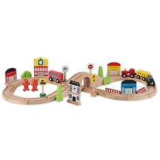 Chad Valley 75 Piece Wooden Train Set Track fits in Brio ELC Thomas Tank Friends