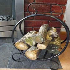 Wrought iron circular log