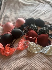 Bundle Used Bras Size 34B Calvin Klein, Victoria Secret Bombshell, Pink & M&S