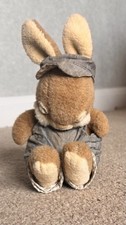 Vintage Gemini Sofftees Non Non Sleeping Rabbit Bunny Hat Dungarees Soft Toy GC