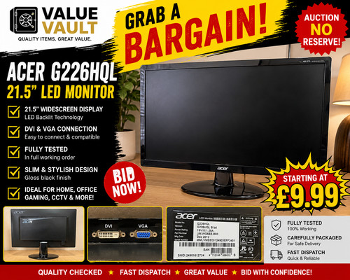 Acer g226hql led monitor - 21.5",