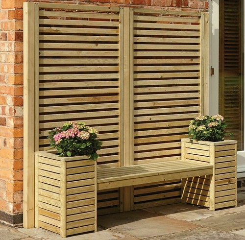 Rowlinson planter bench seat - planter,