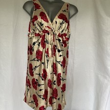 LEPEL shiny SATIN CHEMISE NIGHTDRESS 18 glamour Hollywood drawstring under bust