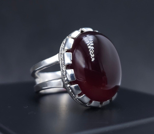 Red agate ring unisex - ring,,