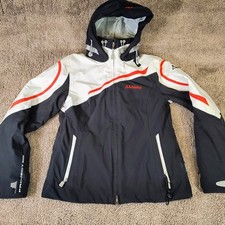 Schoffel Ski Jacket Waterproof Hooded Black White Hiking Ski Men’s 34 - X-Small
