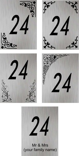 Aluminium door sign - aluminium,