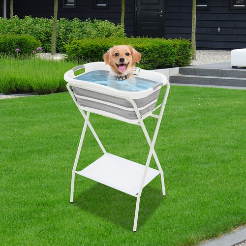 Collapsible pet bathtub with - collapsible,