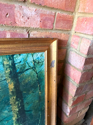Framed canvas realism painting - canvas,