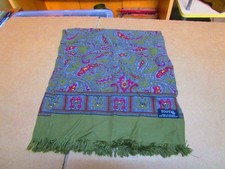 Tootal Scarf Vintage Paisley 1960s Retro Mens Fringed Cravat Red Mod Motoring 