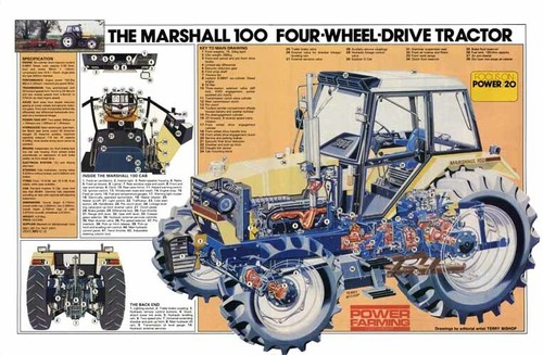 Marshall leyland 100 - 100, tractor