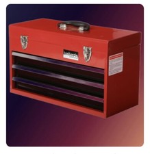 HALFORDS 3 DRAWER METAL PORTABLE TOOL CHEST | FREE DISPATCH |