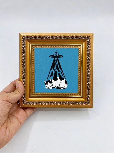 Ufo cat art - ufo, alien