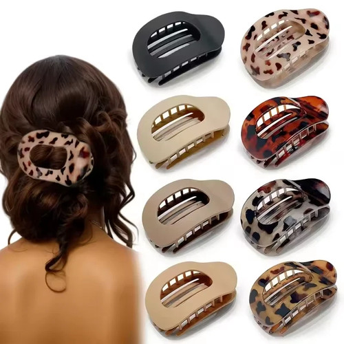 4pcs flat hair clips - flat,