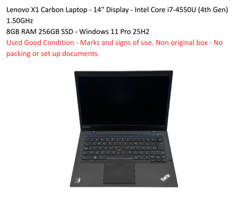 Laptop lenovo carbon - x1,