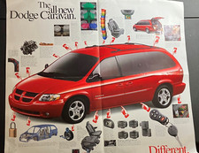 2000 Dodge Caravan Large Vintage Double-Sided Automotive Sales Brochure Poster *